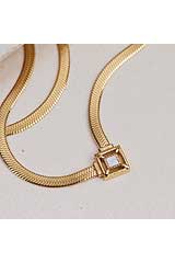 Holzkern Jewelry-Awakening Halskette (Perlmutt/Gold)