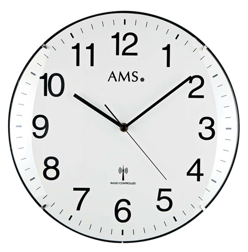 AMS 5960-Radio-Horloge murale-Bürouhr-Funkwanduhr-Pendule de Gare-montres NEUF