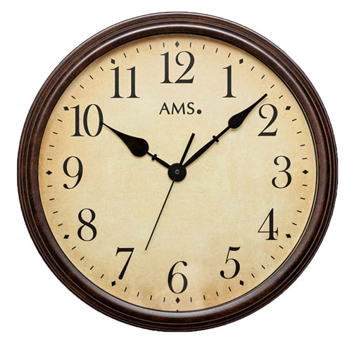 Uhren Neu AMS 9483 Wanduhr Aussenuhr Antik Optik Gartenuhr 