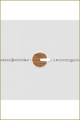 Holzkern Jewelry-Opacity Armband (Walnuss/Silber)