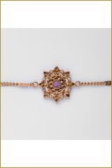 Holzkern Jewelry-Aphonia Armband (Amethyst/Gold)