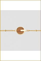 Holzkern Jewelry-Opacity Armband (Marmorholz/Gold)